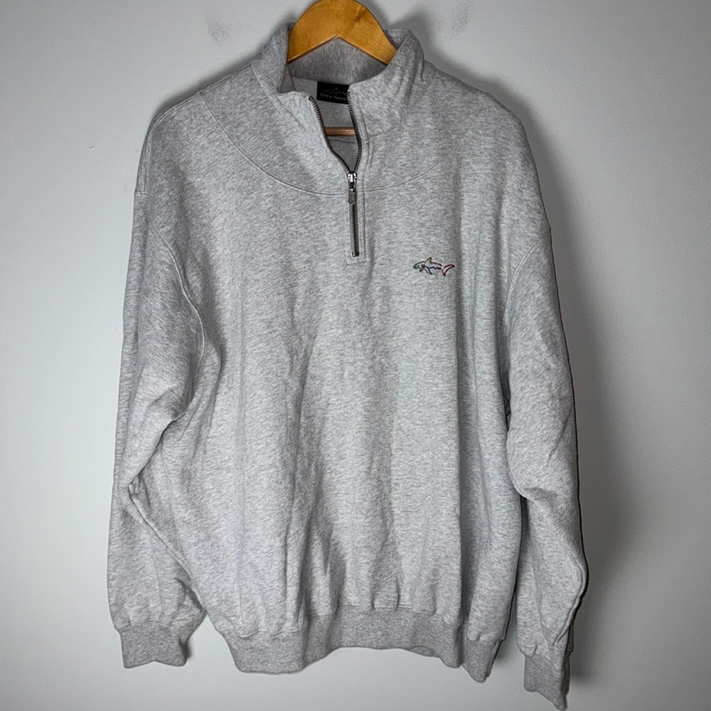 Greg Norman Attack Life Gray Pullover Large Embro… - image 1